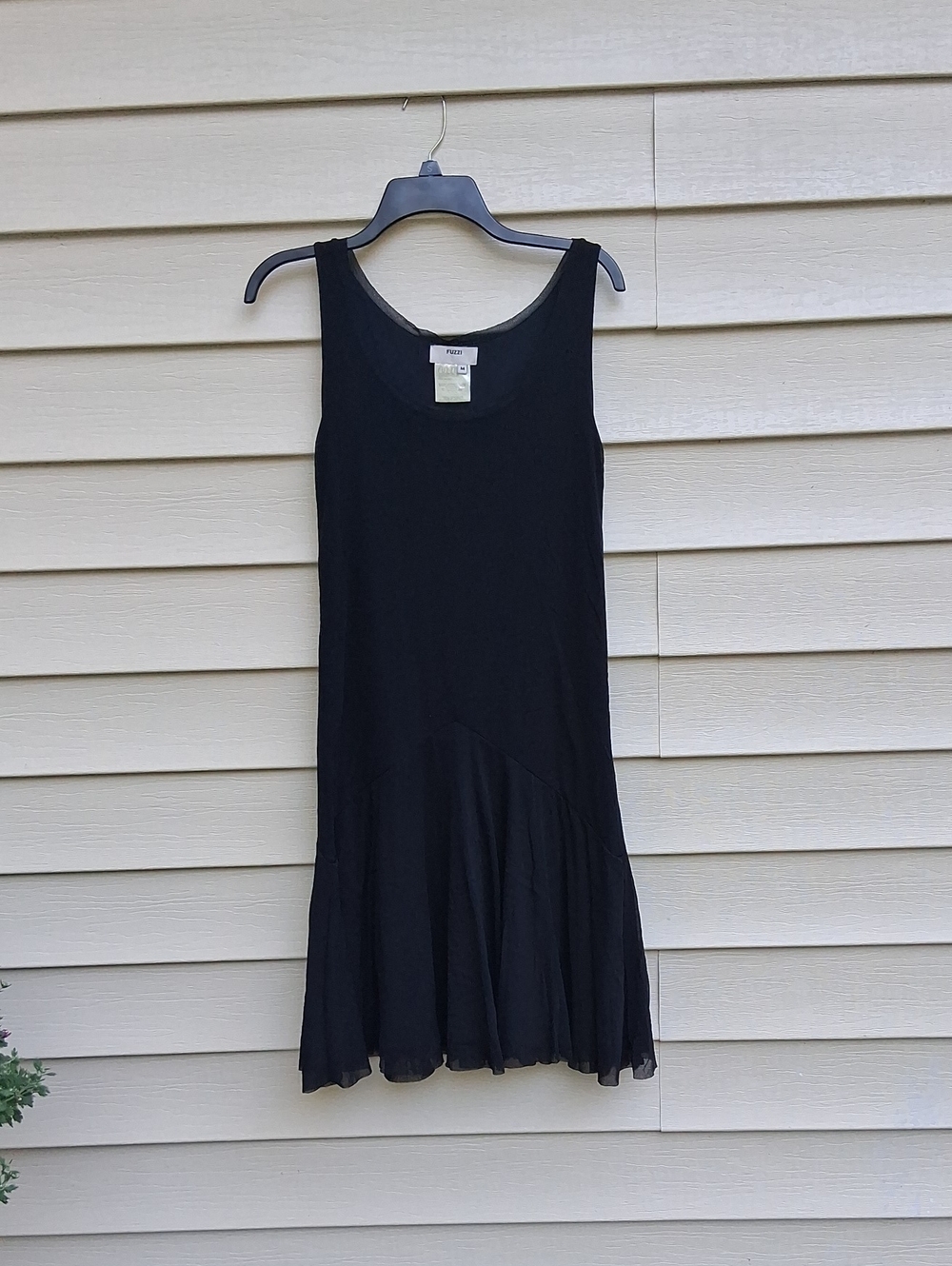 Classic Black Tank Dress with Flared Hem